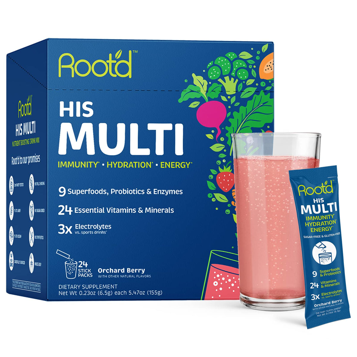 Root'd sobre frontal mostrando diseño y conveniencia para llevar