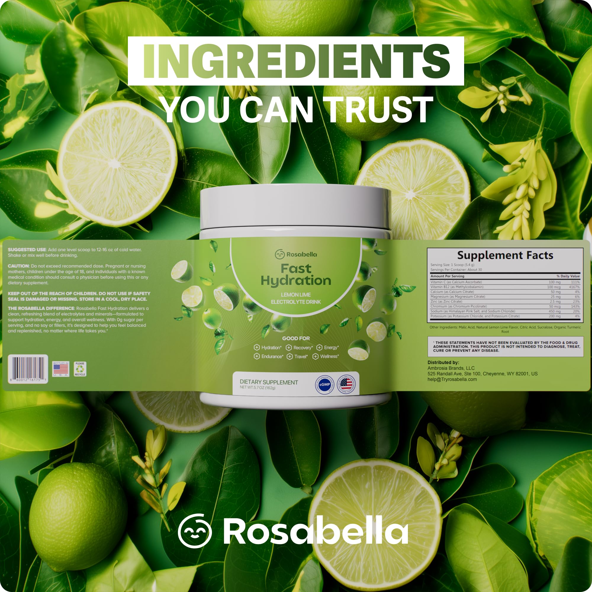 Rosabella ingredientes sin azúcar lista limpia apta para dietas keto