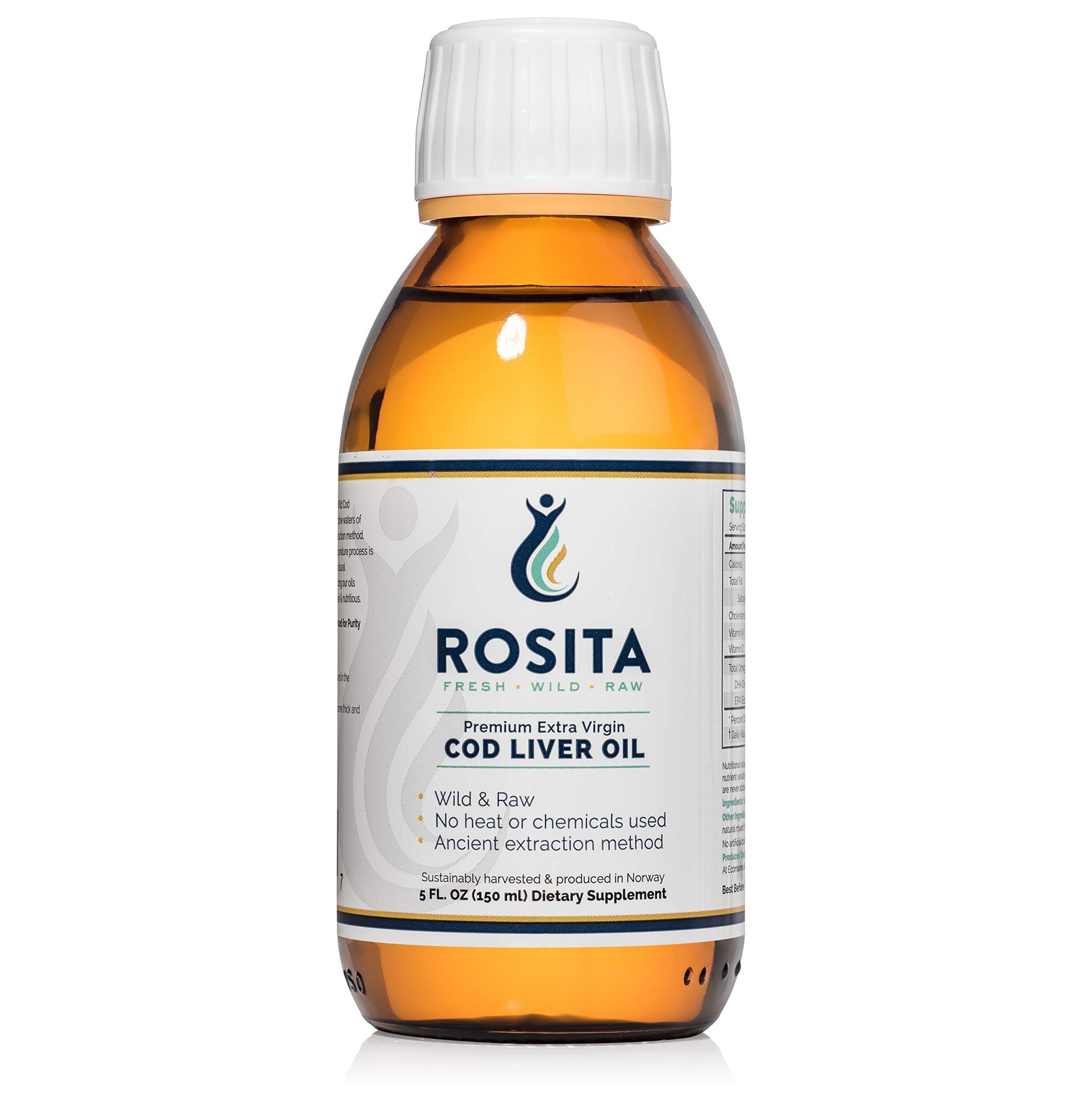 Rosita Real Foods envase frontal mostrando etiqueta y origen noruego, confianza y pureza
