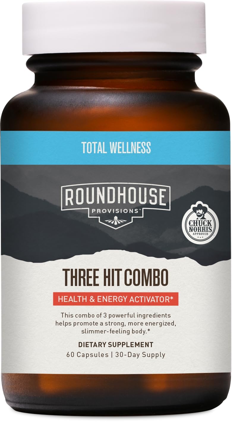 ROUNDHOUSE PROVISION frasco frontal mostrando 60 cápsulas y etiqueta clara