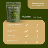 Roundway etiqueta con información de ingredientes y certificaciones