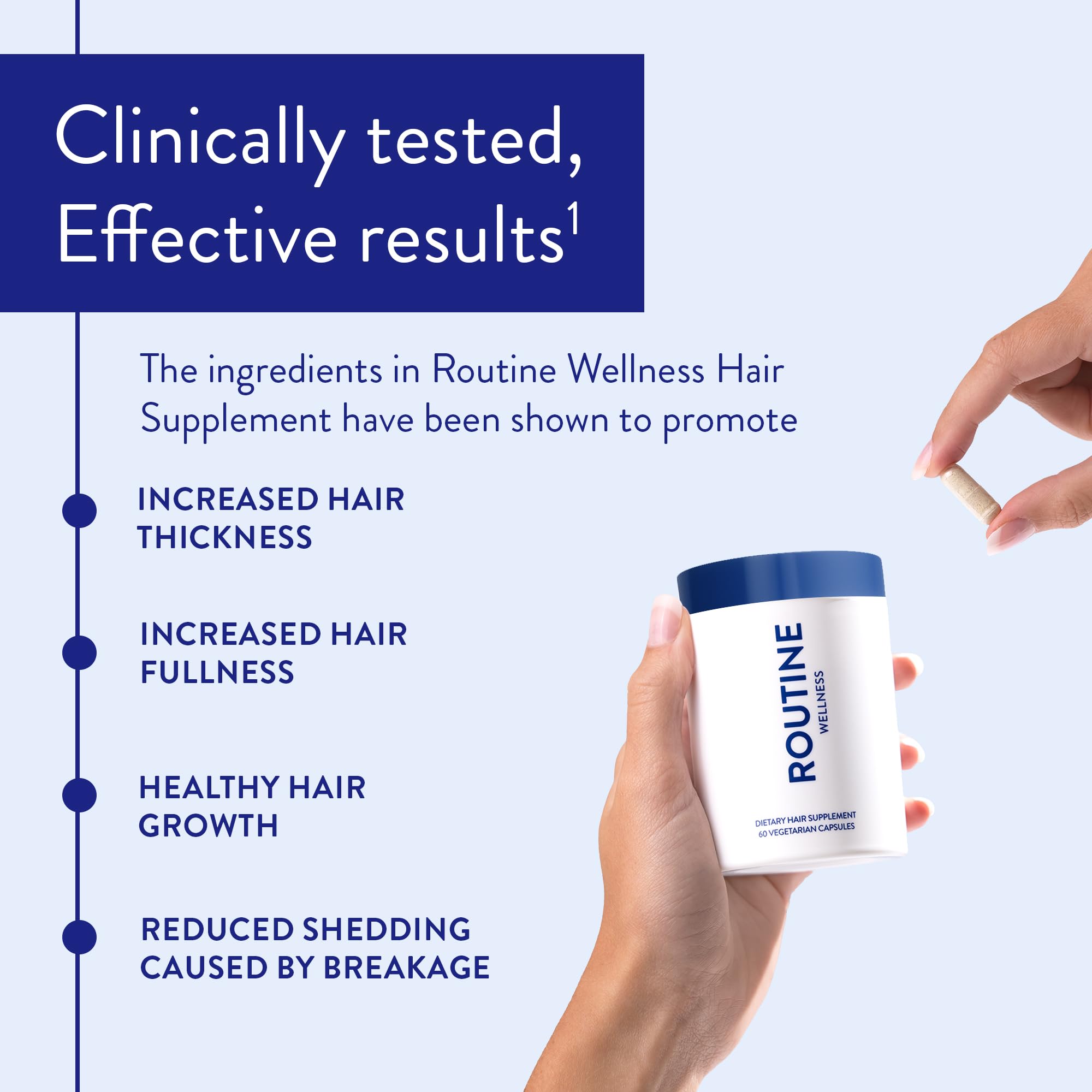 Routine Wellness detalle de cápsulas para ver textura y calidad del suplemento