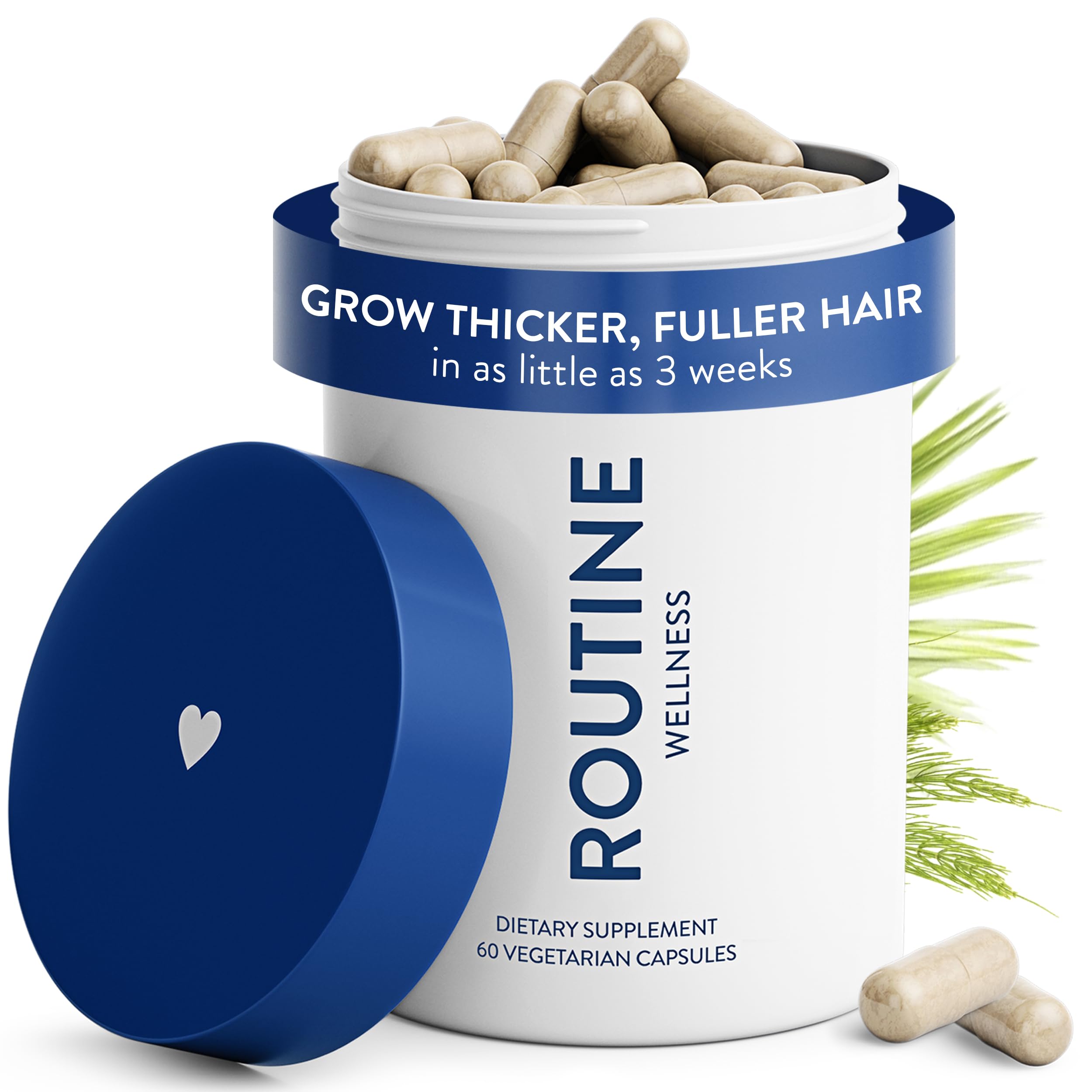Routine Wellness frasco frontal que muestra diseño y beneficios visibles
