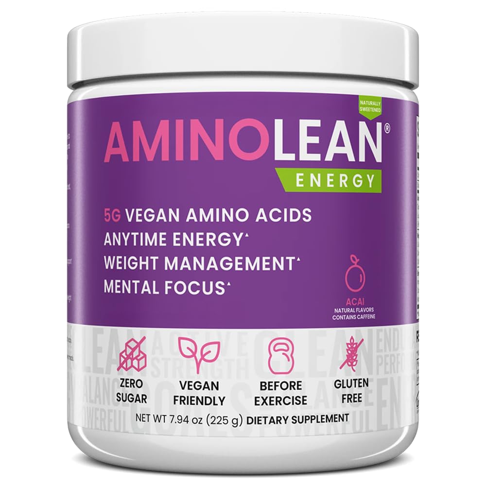 RSP NUTRITION envase AminoLean frontal mostrando diseño y beneficios