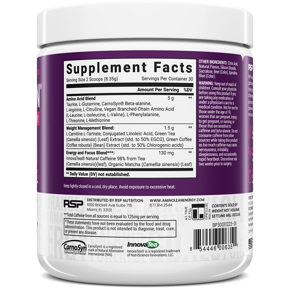 RSP NUTRITION frasco en mano para comparar tamaño y porciones prácticas