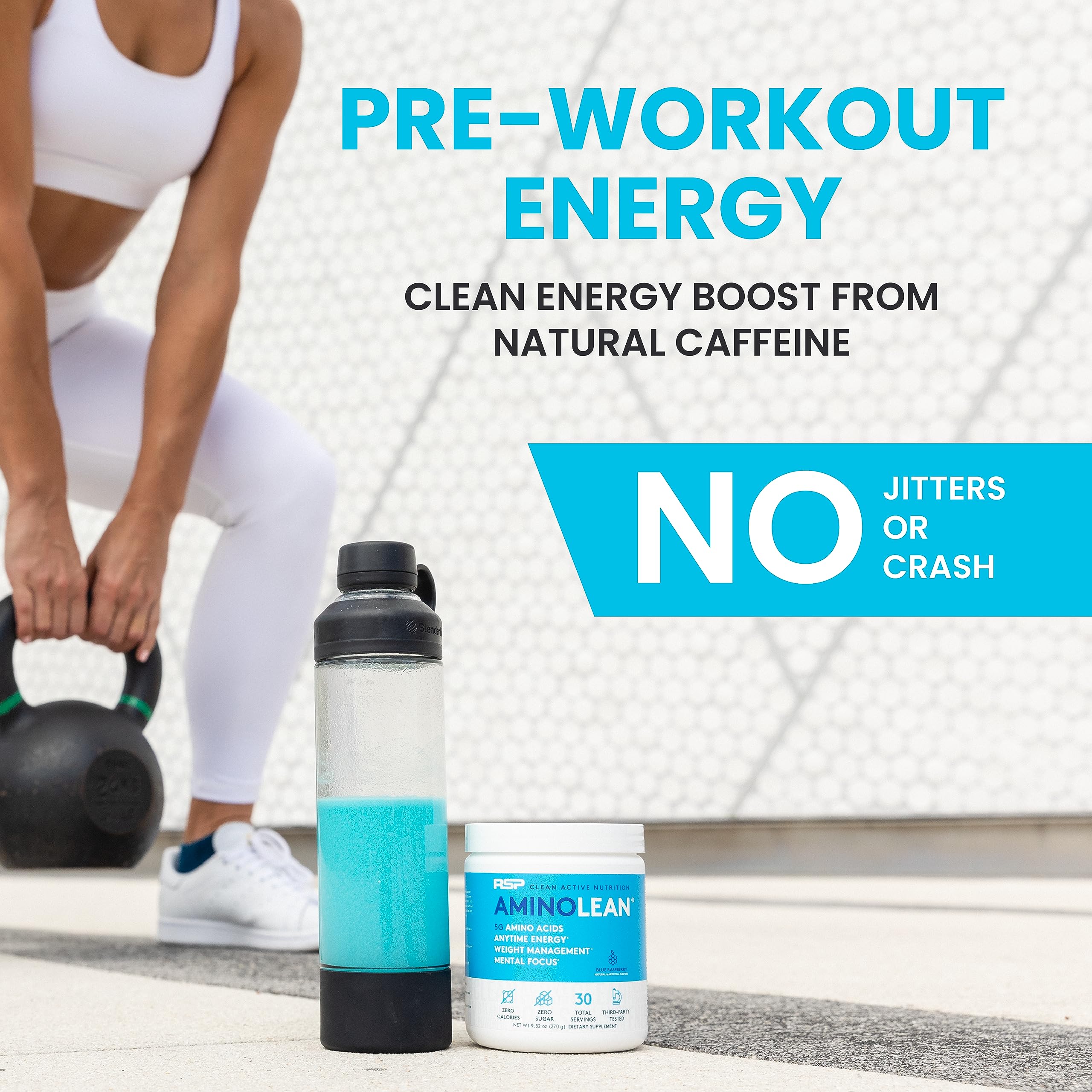 RSP NUTRITION AminoLean bebida preparada lista, energía sin azúcar