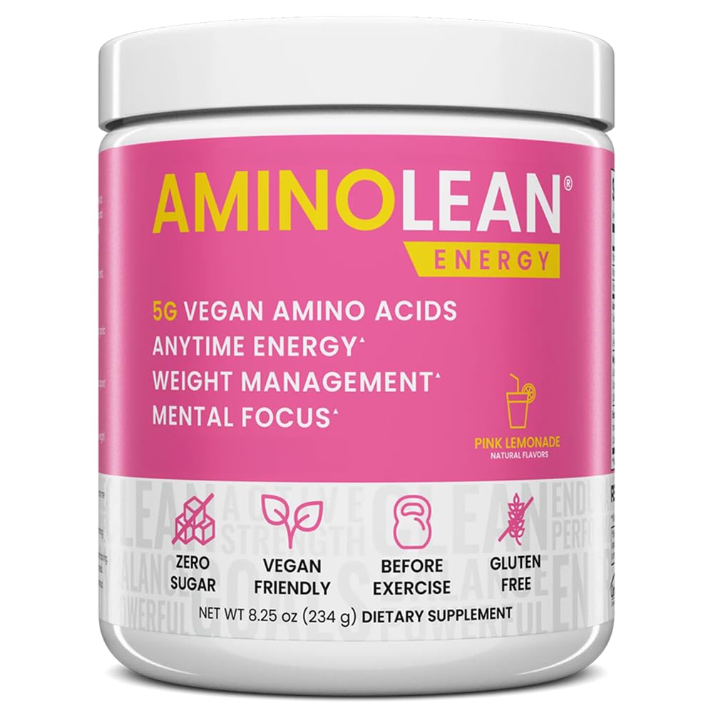RSP NUTRITION AminoLean frente del envase mostrando diseño y beneficios