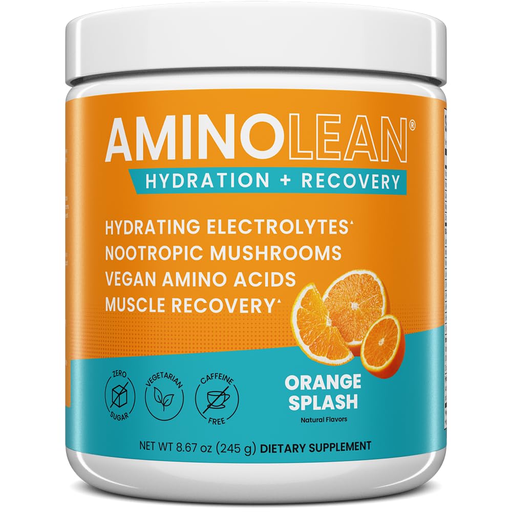 RSP NUTRITION AminoLean tarro frontal con etiqueta clara y beneficios visibles