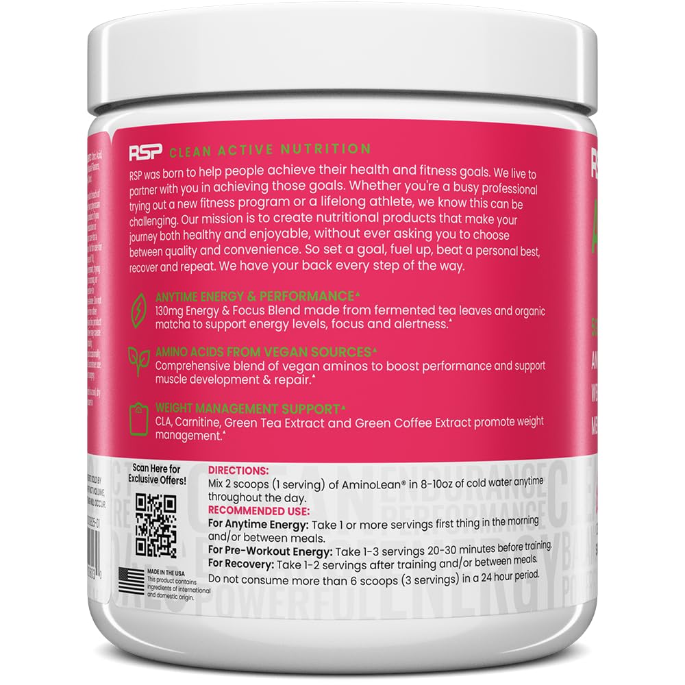 RSP NUTRITION AminoLean uso en gimnasio, apoya rendimiento durante entrenos