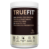 RSP TrueFit envase frontal chocolate mostrando proteína grass-fed y beneficios