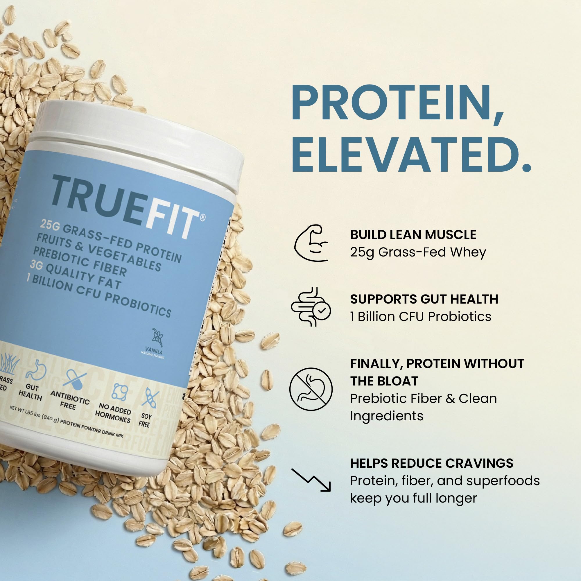 RSP NUTRITION textura del polvo en primer plano que indica mezcla suave