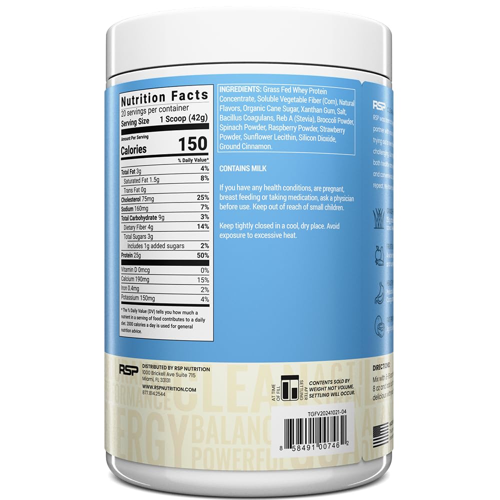 RSP NUTRITION batido post entrenamiento junto a pesas para recuperación rápida