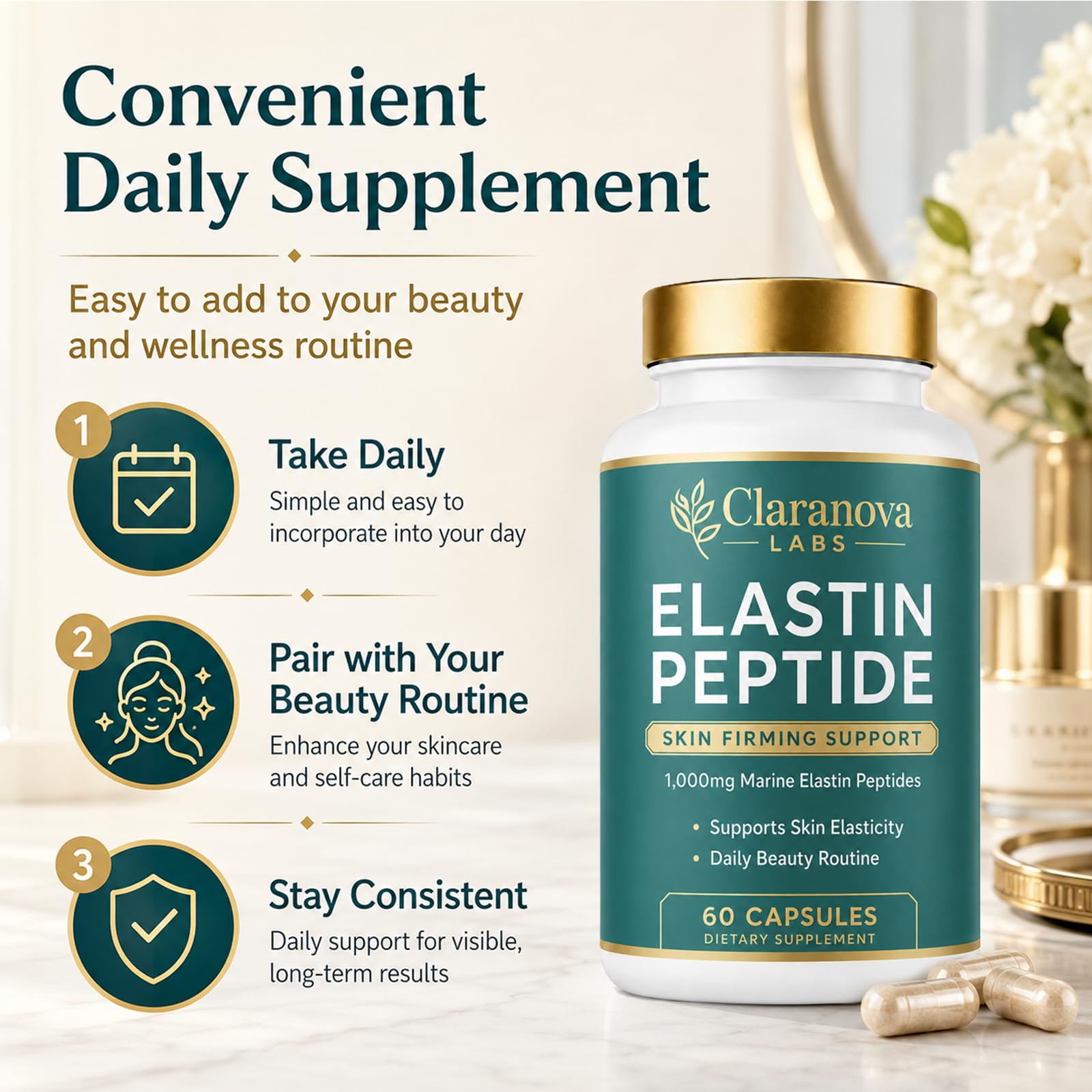 RTQSU etiqueta de ingredientes destacando elastina marina hidrolizada
