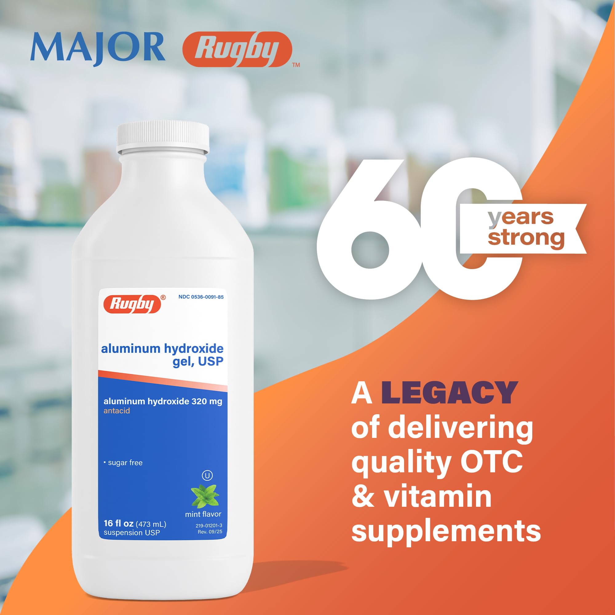 RUGBY LABORATORIES detalle de etiqueta con ingredientes y modo de uso claro