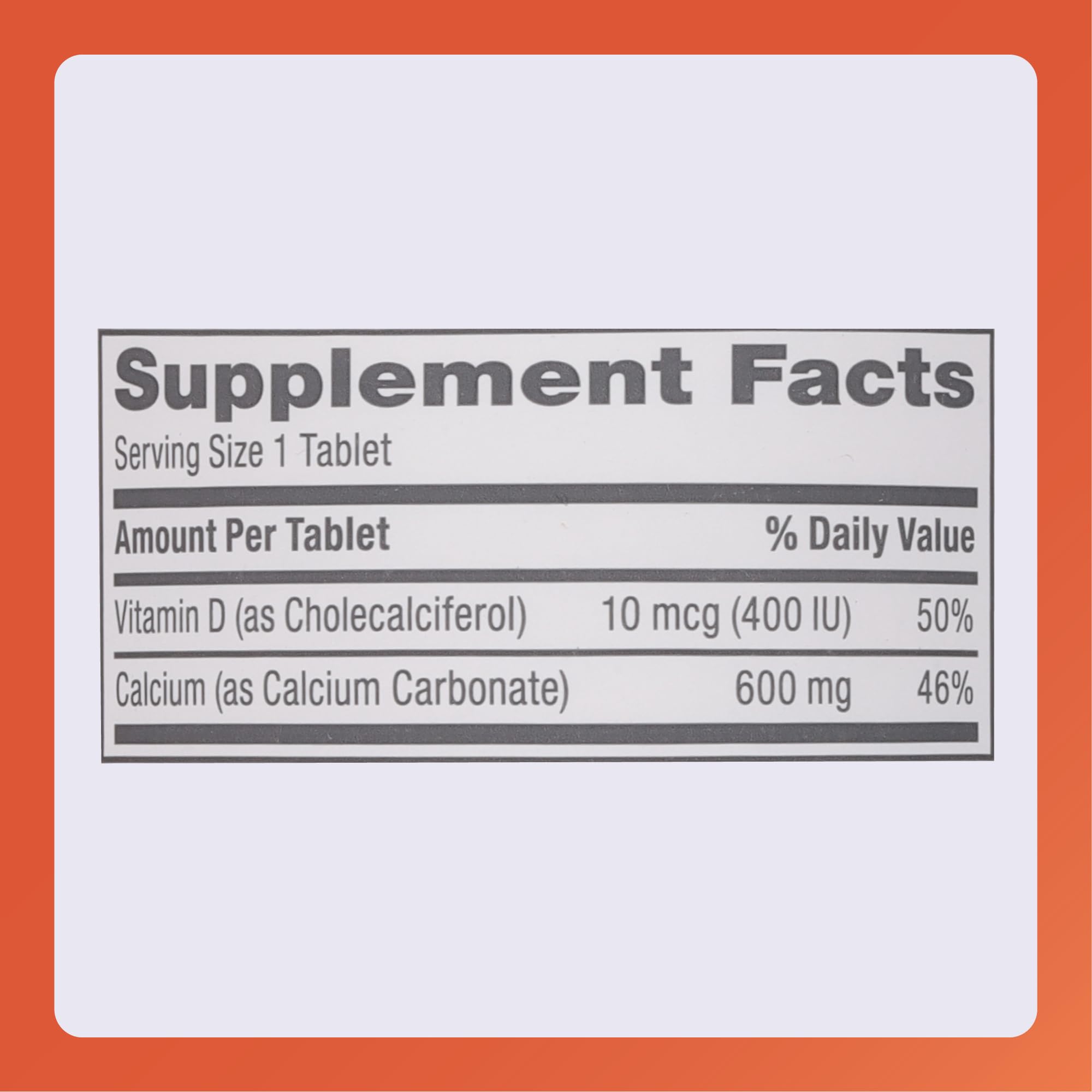 RUGBY LABORATORIES etiqueta con información nutricional legible