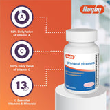 RUGBY LABORATORIES etiqueta nutricional que destaca las vitaminas y minerales
