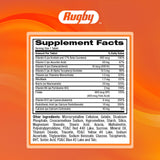 RUGBY LABORATORIES sello sin gluten y sin lactosa destacando seguridad para intolerancias