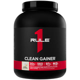 Rule 1 Proteins envase frontal Clean Gainer Vainilla con etiqueta visible y ventajas claras