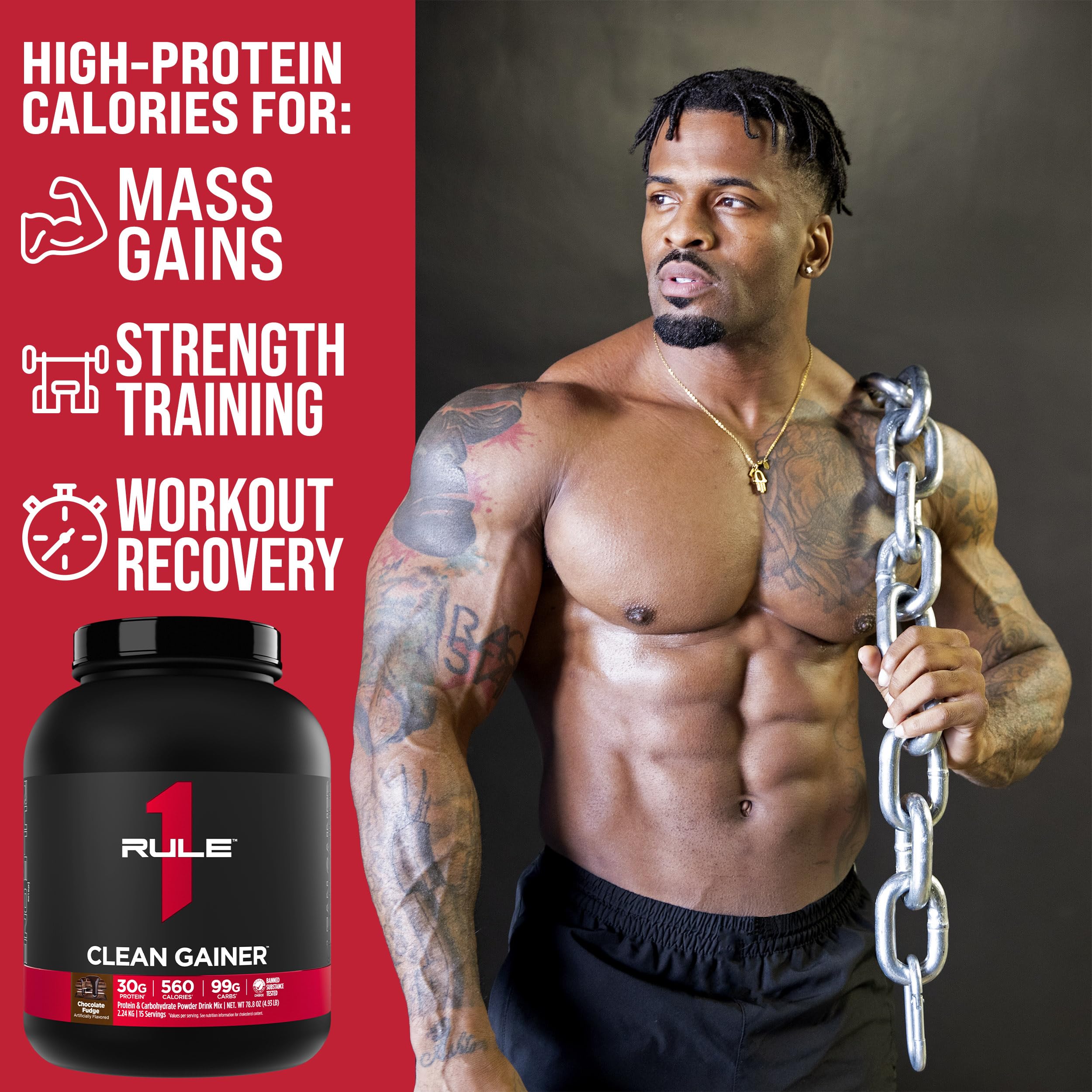 Rule 1 Proteins etiqueta de ingredientes destacando proteínas y carbohidratos de calidad