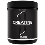 Rule 1 Proteins envase frontal mostrando 130 servicios y beneficio de conveniencia