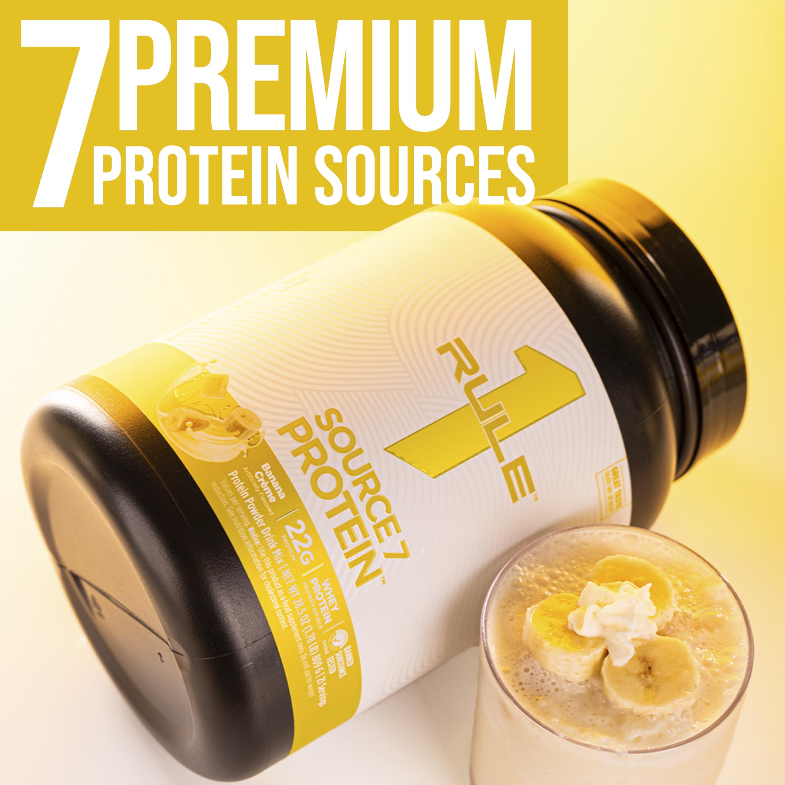 Rule 1 Proteins batido preparado en vaso mostrando cremosidad y sabor tipo postre