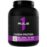 Rule 1 Proteins envase frontal Vainilla Crème mostrando porciones y etiqueta