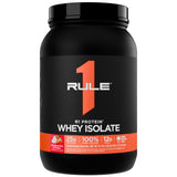 Rule 1 Proteins envase frontal Fresas & Crème mostrando marca y porciones