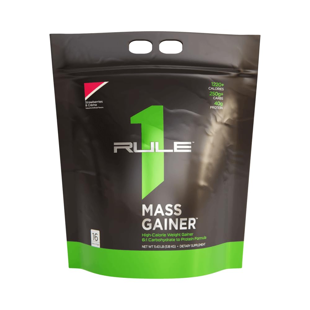 Rule 1 Proteins ingredientes fresas y crema para sugerir sabor natural y apetecible