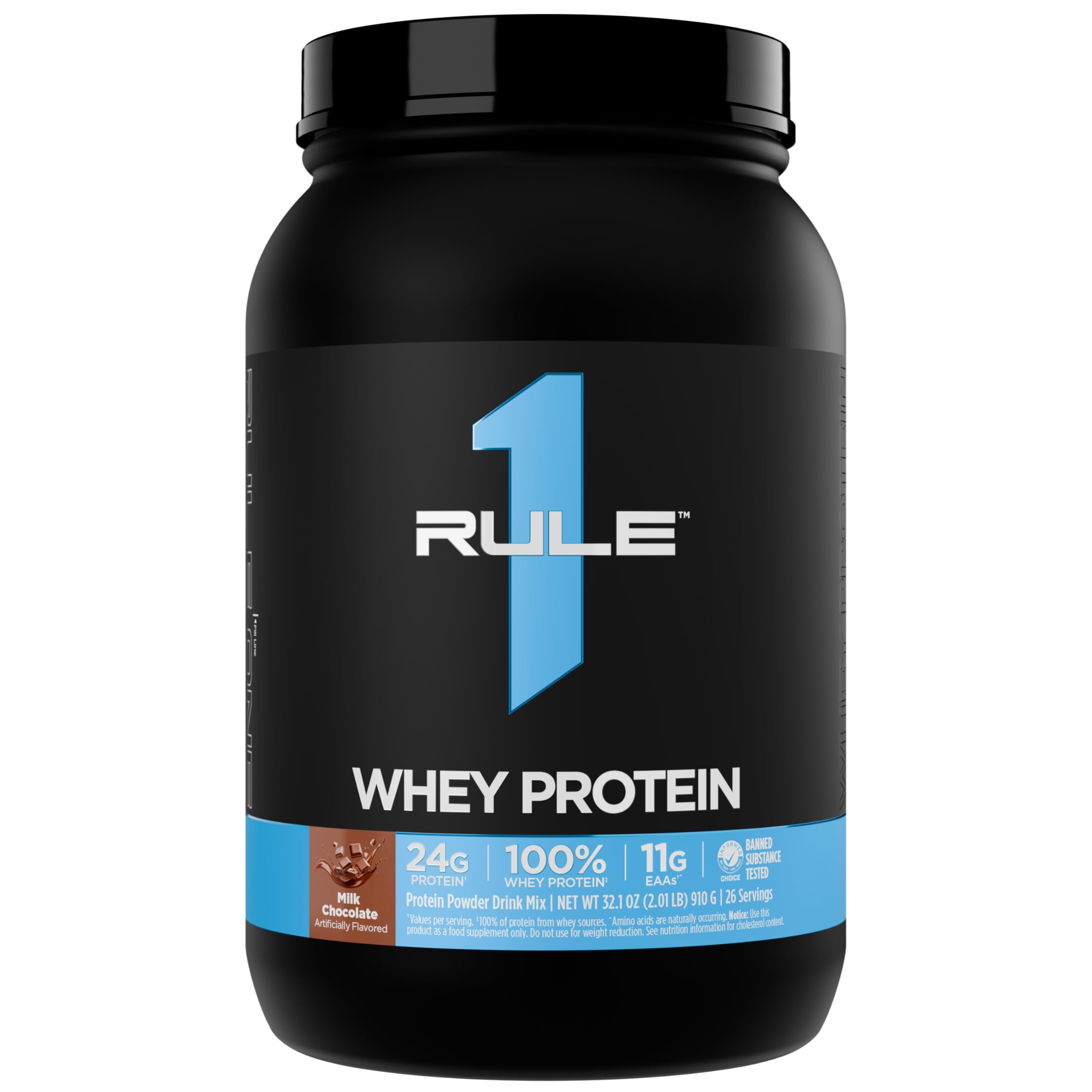 Rule 1 Proteins envase frontal Milk Chocolate, presentación clara y confiable