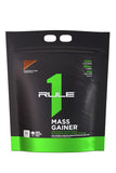 Rule 1 Proteins envase frontal del Mass Gainer mostrando diseño y sabor