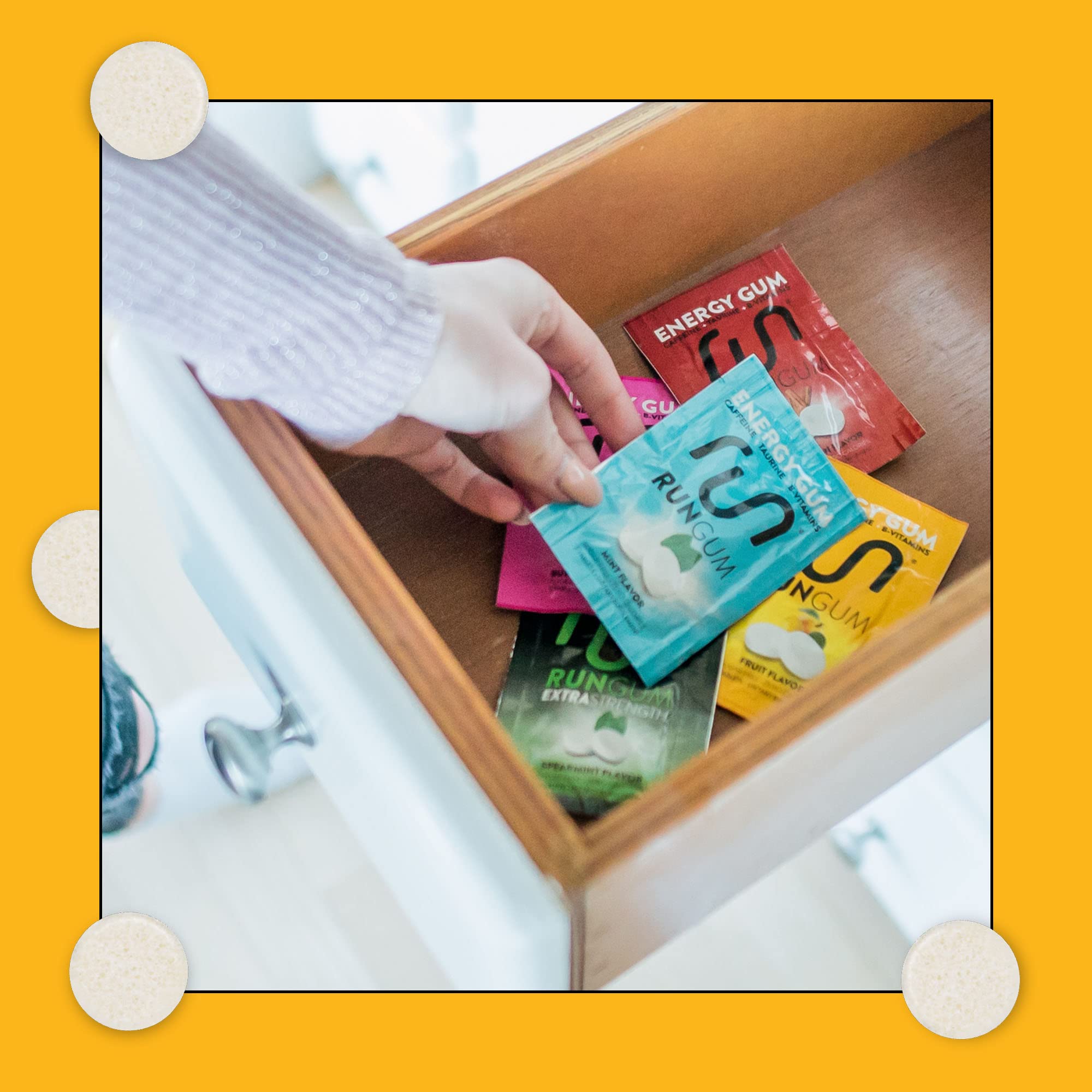 Run Gum etiqueta de ingredientes y nutrientes, beneficio: información clara