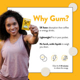 Run Gum pieza en mano lista para masticar, beneficio: acción rápida