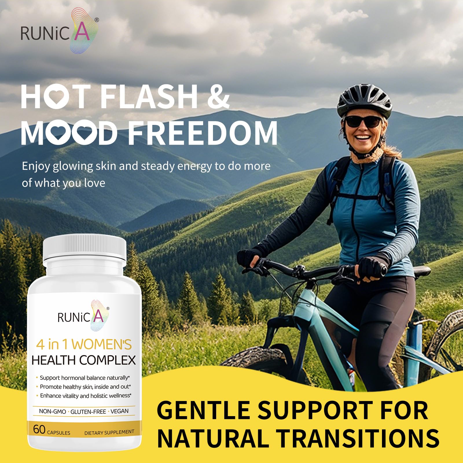 RUNICA extracto de pueraria en detalle, apoyo vegetal para equilibrio