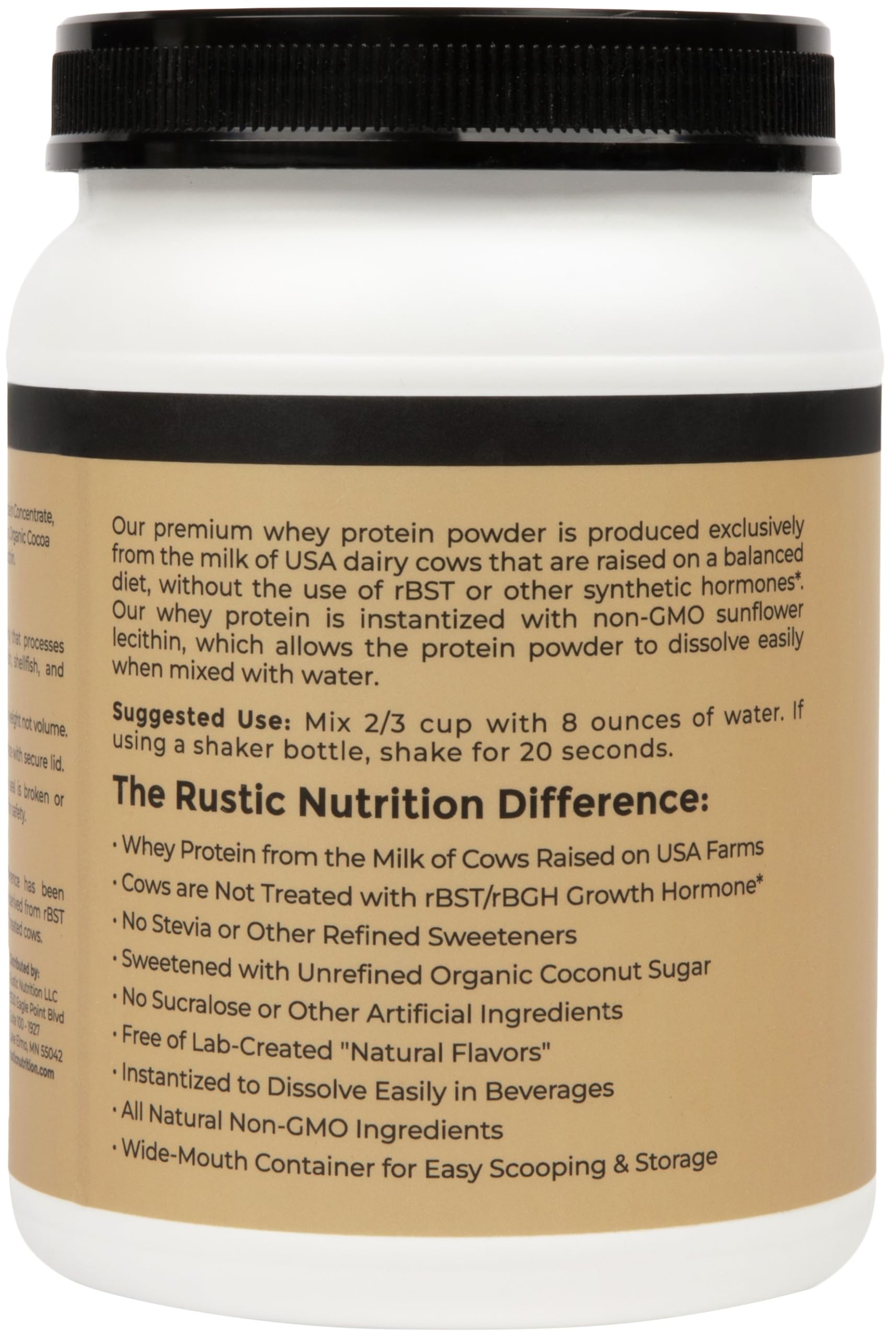 Rustic Nutrition batido de chocolate cremoso listo para beber