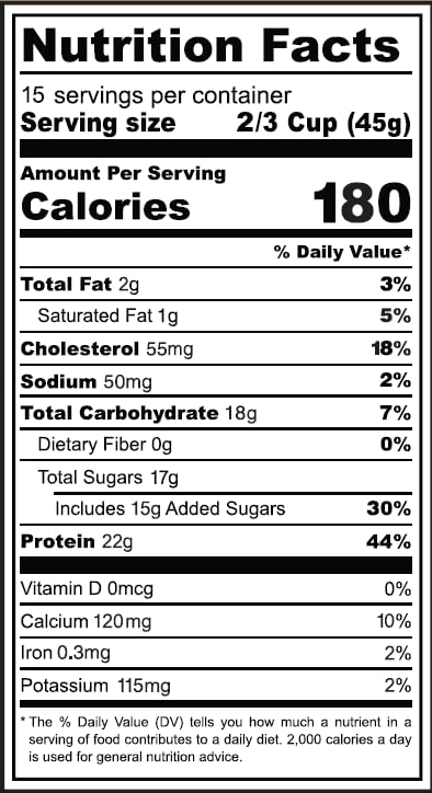 Rustic Nutrition detalle de etiqueta nutrimental clara y fiable