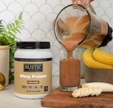 Rustic Nutrition ingredientes con azúcar de coco natural visible