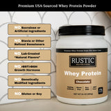 Rustic Nutrition polvo en cuchara listo para añadir y medir