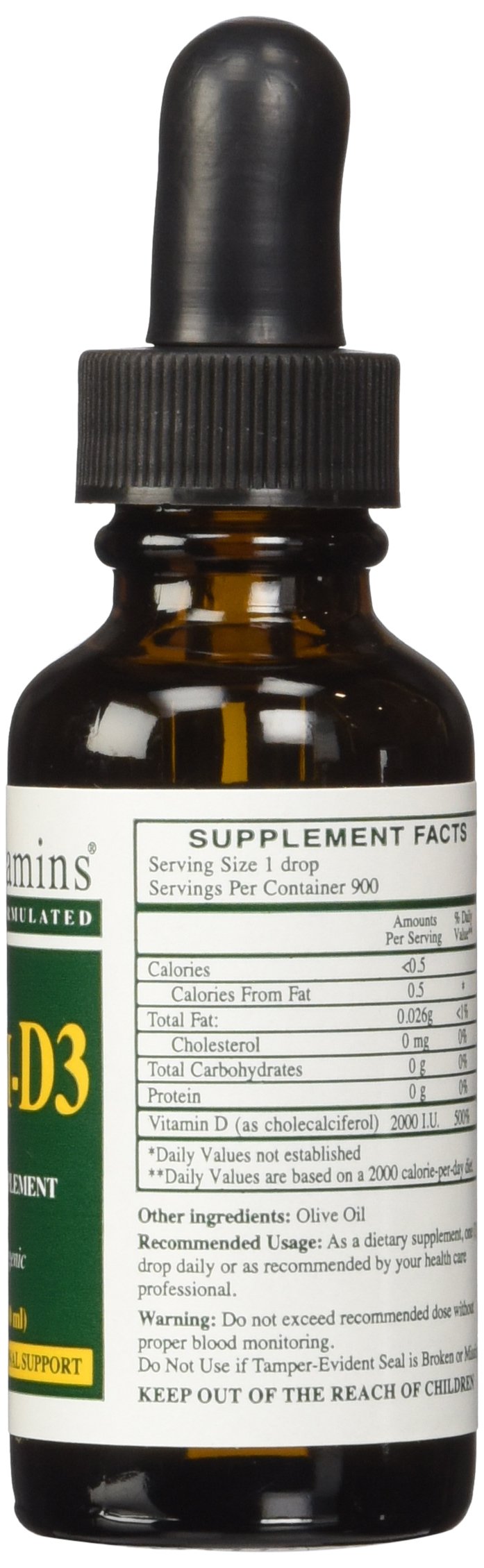 Rx Vitamins detalle del gotero para Liqui-D3 que facilita dosis precisa