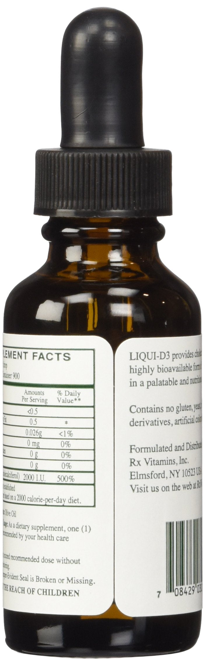 Rx Vitamins textura del aceite de oliva en Liqui-D3 que mejora absorción