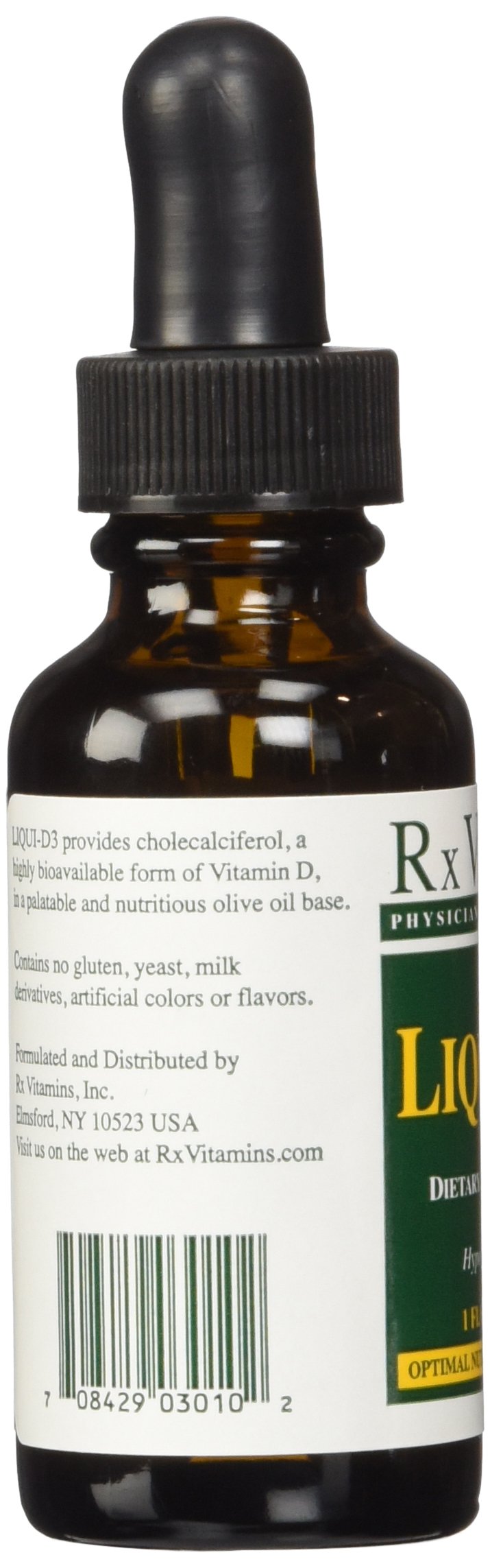 Rx Vitamins uso en cucharita de Liqui-D3 ideal para integrar en comidas
