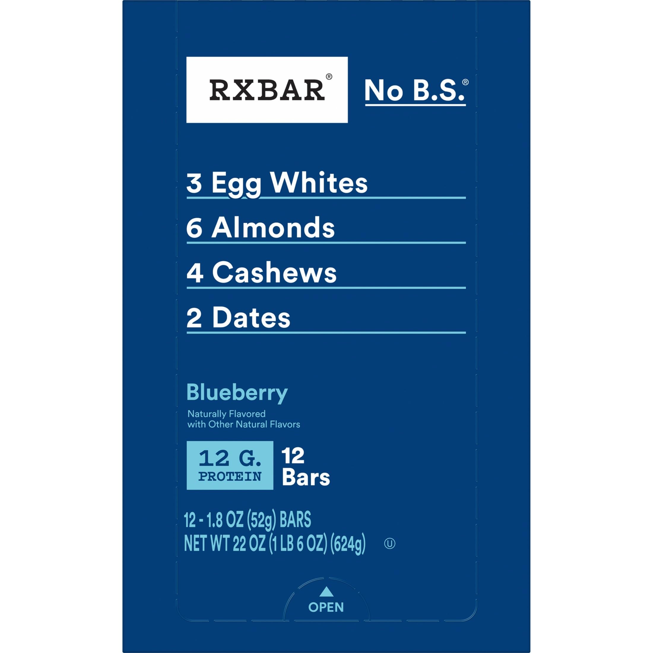 RXBAR etiqueta nutricional legible con información de proteínas y alérgenos