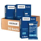 RXBAR frente del empaque mostrando sabor Blueberry y beneficio práctico