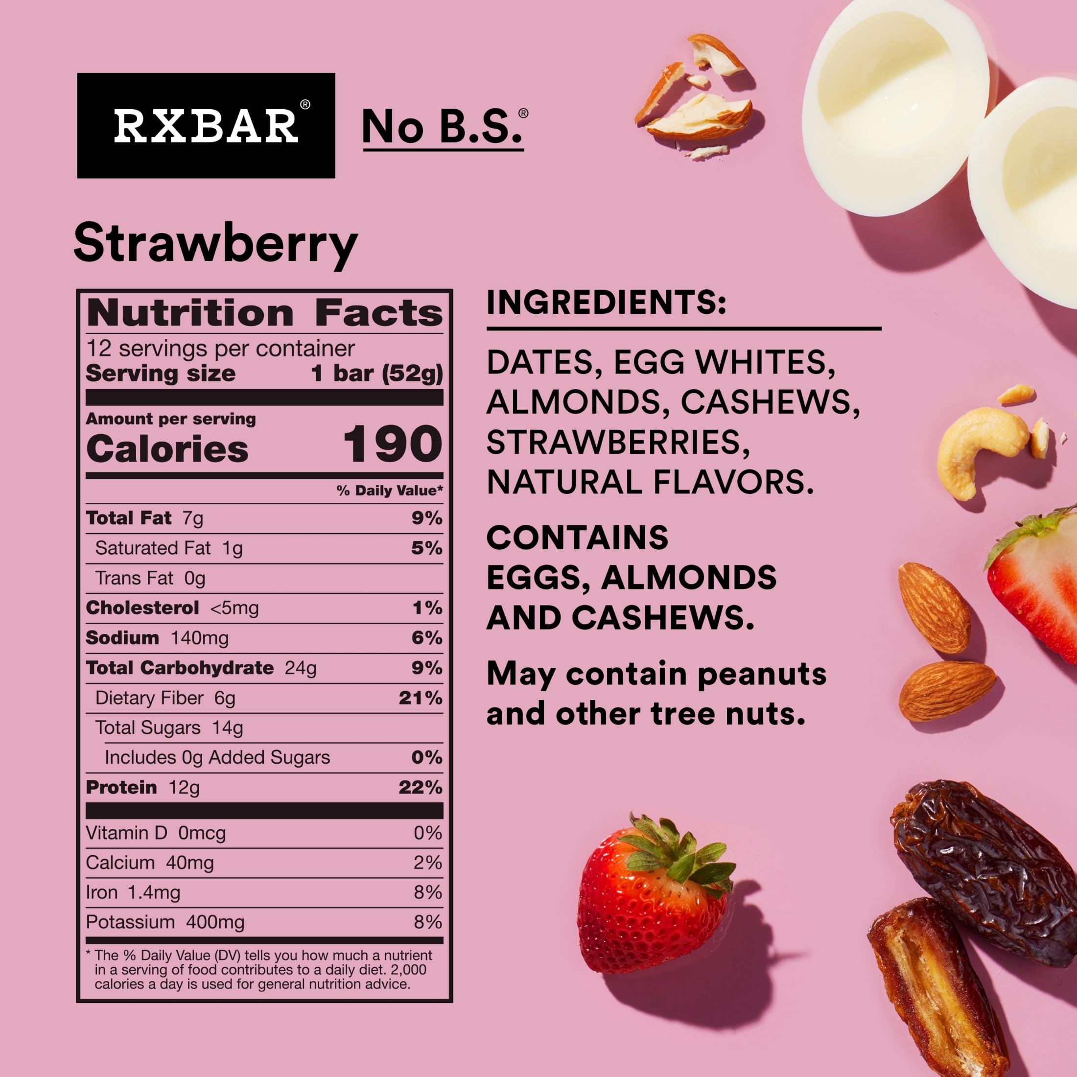 RXBAR barra fresa empaquetada lista para llevar y consumir fuera de casa