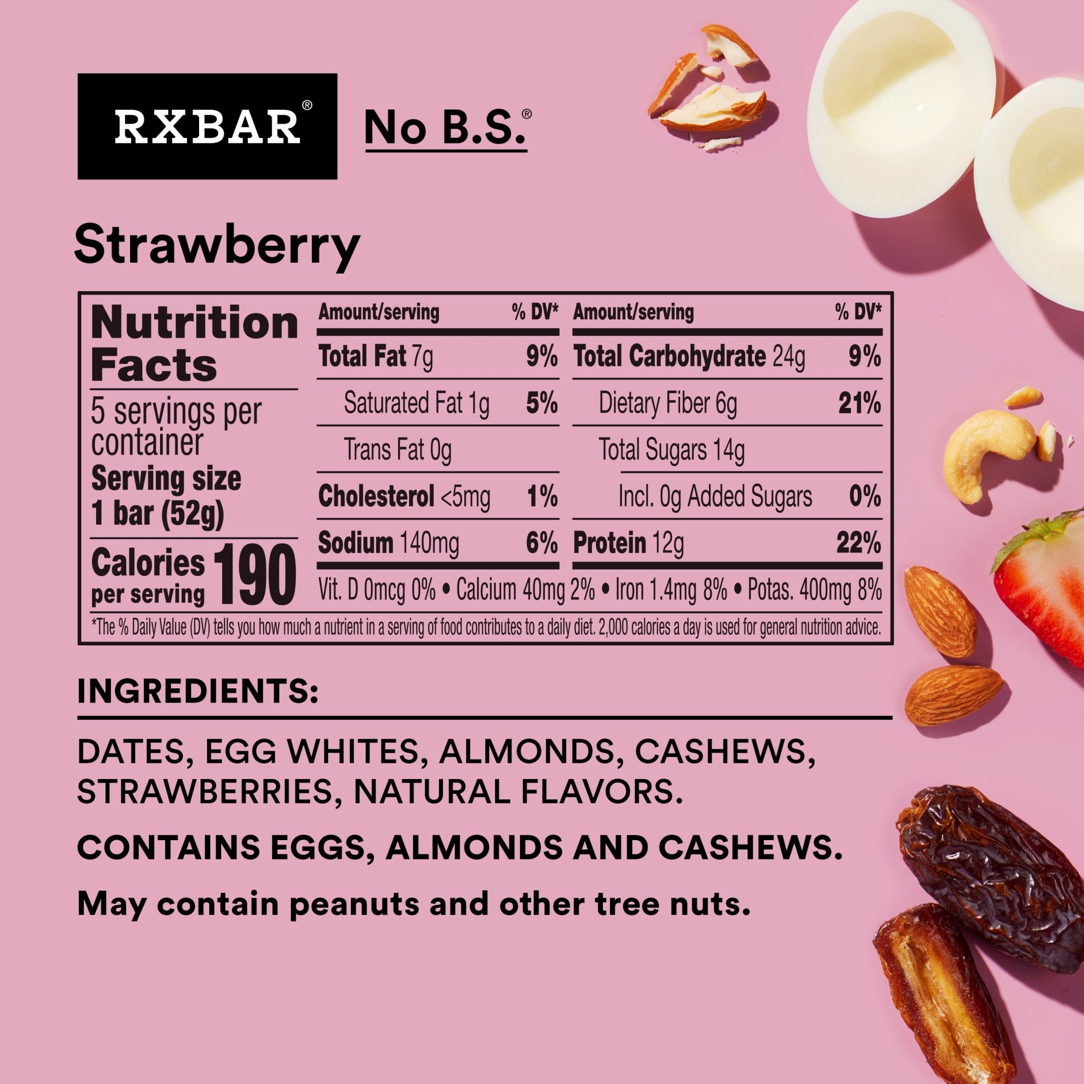 RXBAR barra sin envolver textura masticable y trozos de fruto seco