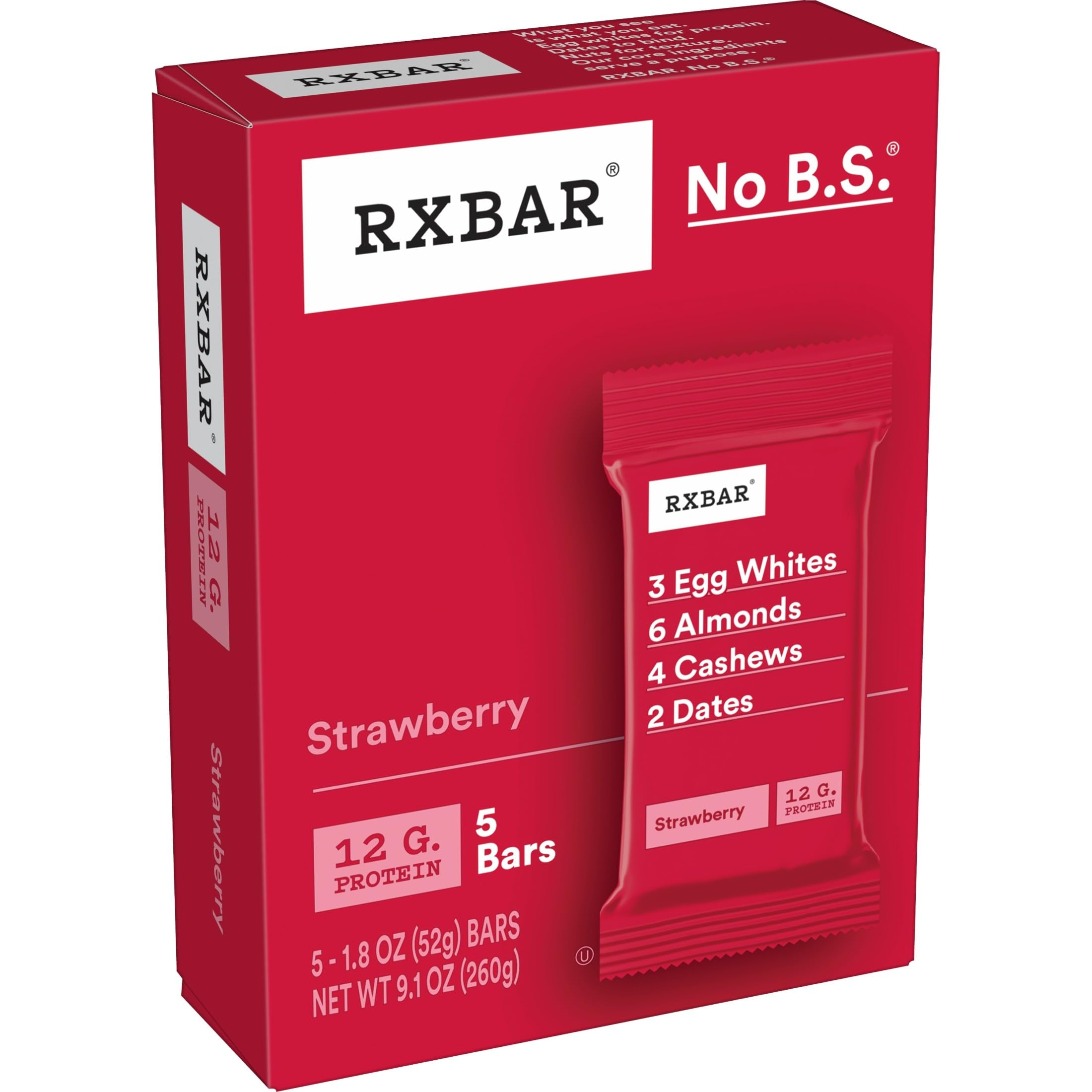 RXBAR comparación de tamaño con mano para referencia de porción