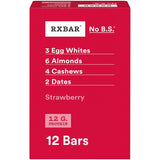 RXBAR frontal caja fresa mostrando cantidad y beneficio práctico