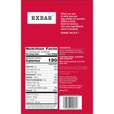 RXBAR tres barras fresa dispuestas para comparar porciones y tamaño