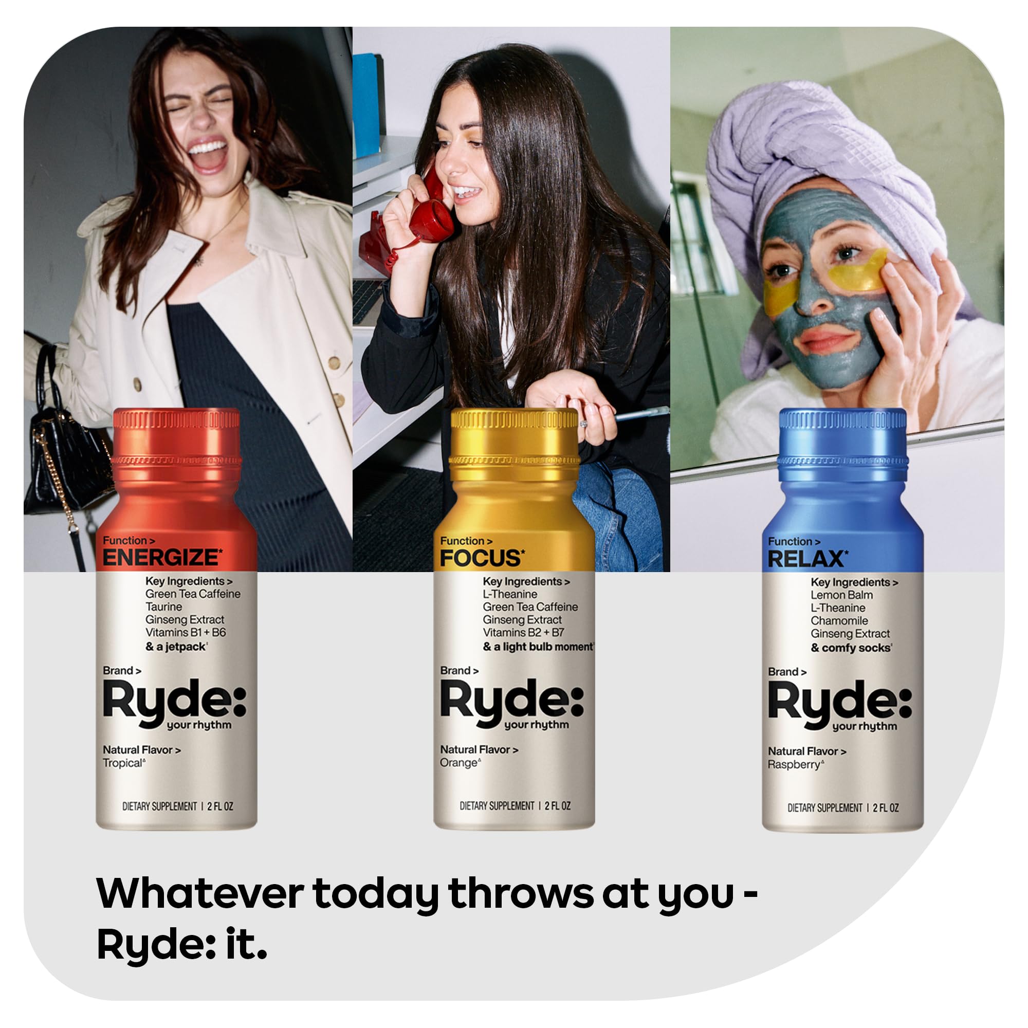 RYDE YOUR RHYTHM detalle de etiqueta Ryplenish y nutrientes clave