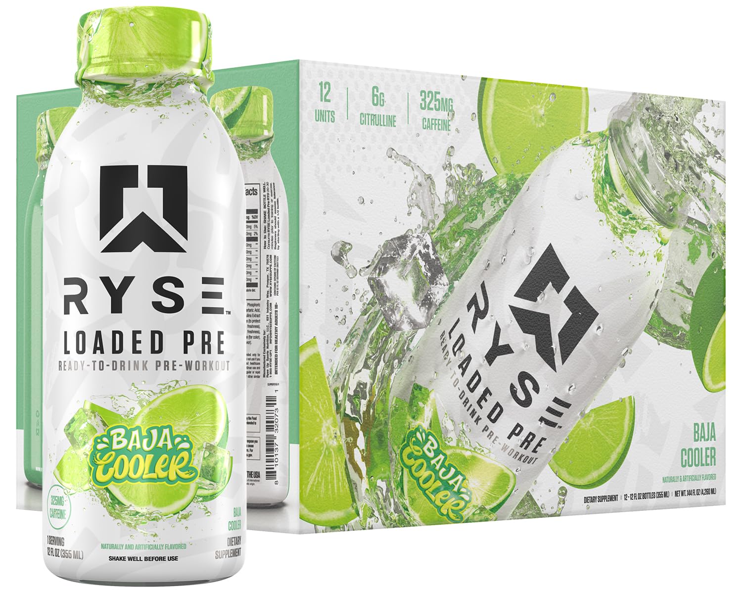 RYSE Up Supplements frente de botella Baja Cooler, conveniente y lista para beber