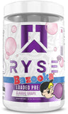 RYSE envase frontal Bazooka Grape mostrando diseño y 30 servicios